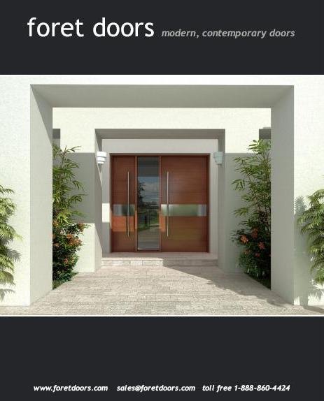 Gallery of contemporary modern wood front entry doors by Foret ...